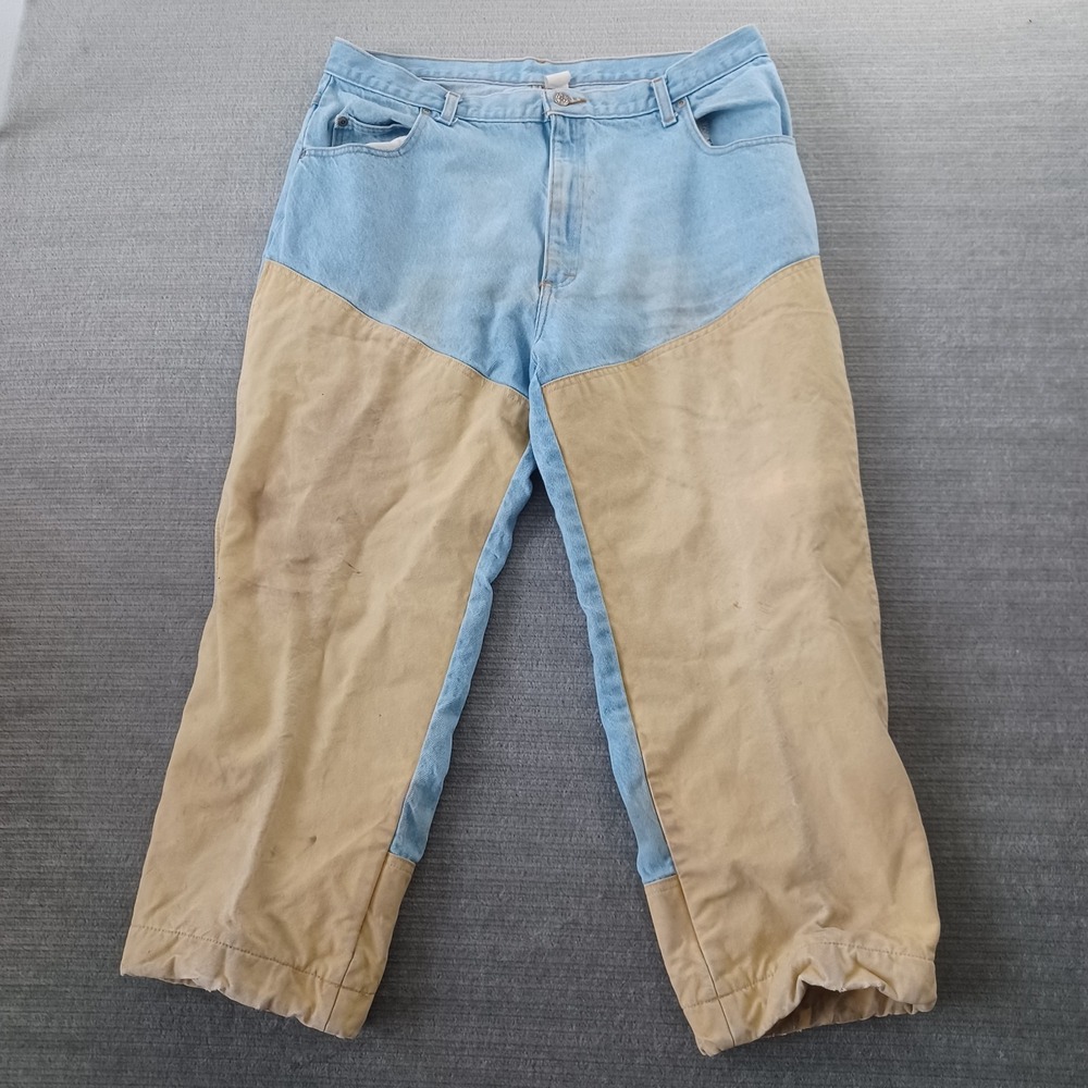 Vintage Staffords Briar-Proof Pants Mens 40x26 Denim Canvas Hunting Brush Upland